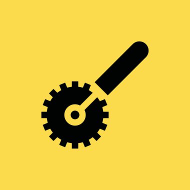 Pizza kesici simgesi illüstrasyon izole vektör işareti simgesi