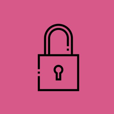 asma kilit simgesi illüstrasyon izole vektör işareti simgesi