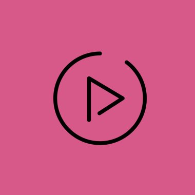 düğme simgesini illüstrasyon izole vektör işareti sembolü oynamak