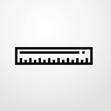 Cetvel simgesi illüstrasyon izole vektör işareti simgesi