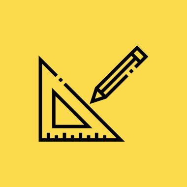 okul malzeme simgesi illüstrasyon izole vektör işareti simgesi