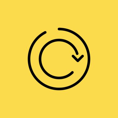 Yenile düğmesi simgesi illüstrasyon izole vektör işareti simgesi