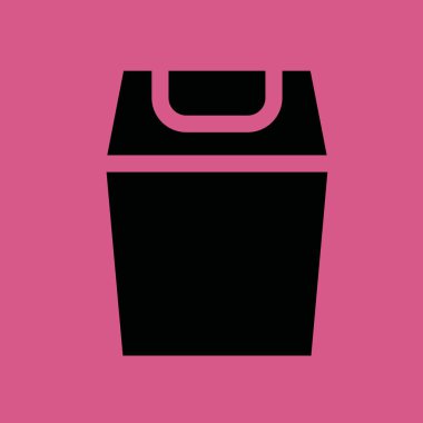 çöp kutusu simgesini illüstrasyon izole vektör işareti simgesi