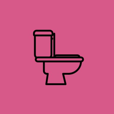 Tuvalet simgesi gösterimi izole edilmiş vektör işareti