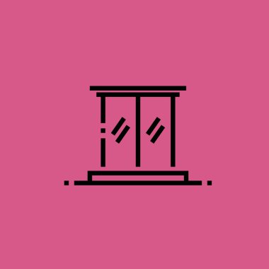 Pencere simge illüstrasyon izole vektör işareti simgesi