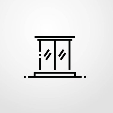 Pencere simge illüstrasyon izole vektör işareti simgesi