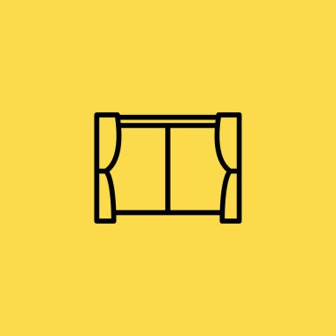 Pencere simge illüstrasyon izole vektör işareti simgesi