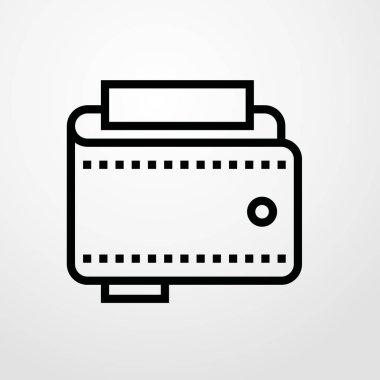 M-cüzdan simgesi illüstrasyon izole vektör işareti simgesi