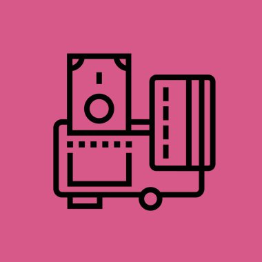 M-cüzdan simgesi illüstrasyon izole vektör işareti simgesi