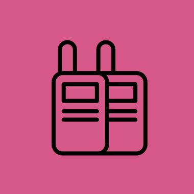 walkie talkie simgesi illüstrasyon izole vektör işareti simgesi