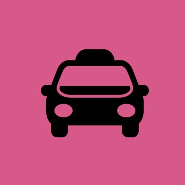 Taksi simgesi illüstrasyon izole vektör işareti simgesi