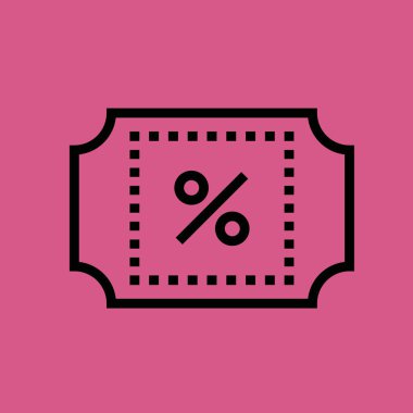 Bilet simgesi illüstrasyon izole vektör işareti simgesi