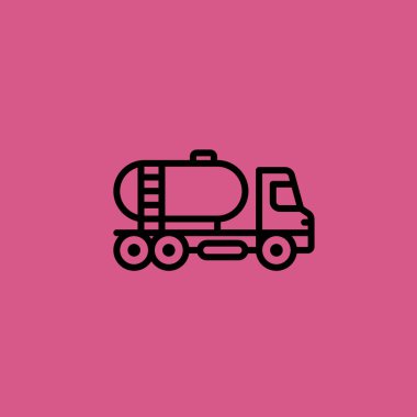 Tank kamyon simgesi illüstrasyon izole vektör işareti simgesi