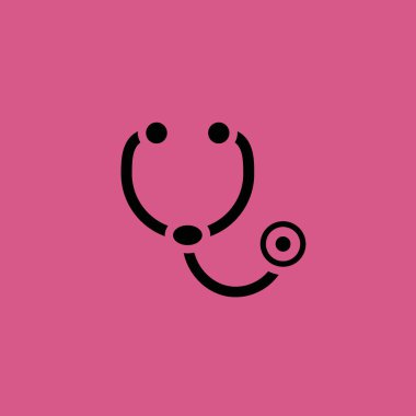 Stetoskop simgesi illüstrasyon izole vektör işareti simgesi