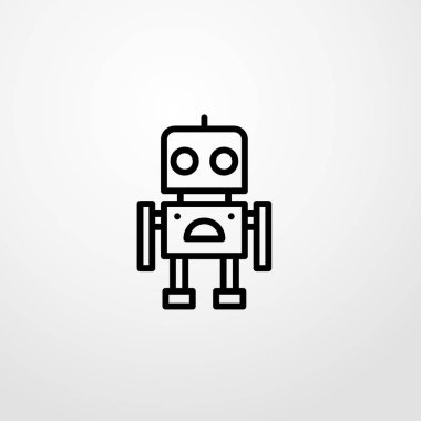 Robot simgesi illüstrasyon izole vektör işareti simgesi