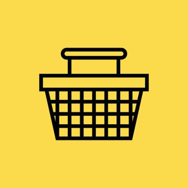 Alışveriş sepeti simgesini illüstrasyon izole vektör işareti simgesi