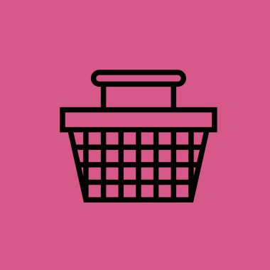 Alışveriş sepeti simgesini illüstrasyon izole vektör işareti simgesi