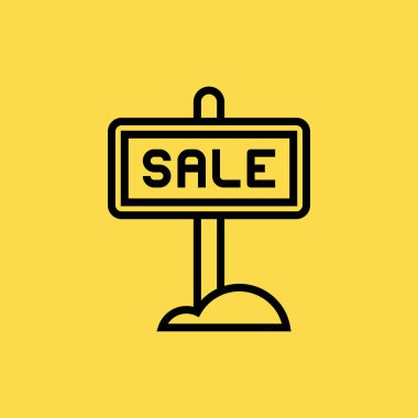 Satılık işareti simgesi illüstrasyon izole vektör simgesi