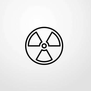 Radyasyon simgesi illüstrasyon izole vektör işareti simgesi