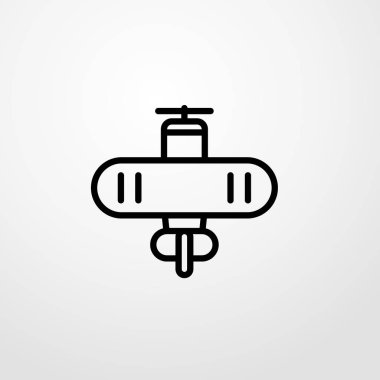 uçak simgesi illüstrasyon izole vektör işareti simgesi