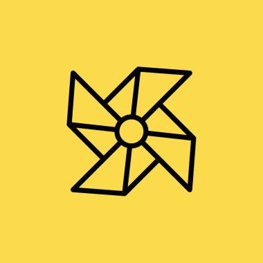 Fırıldak simgesi illüstrasyon izole vektör işareti simgesi