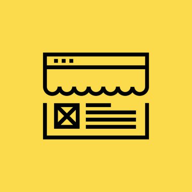 Online alışveriş simgesi illüstrasyon izole vektör işareti simgesi