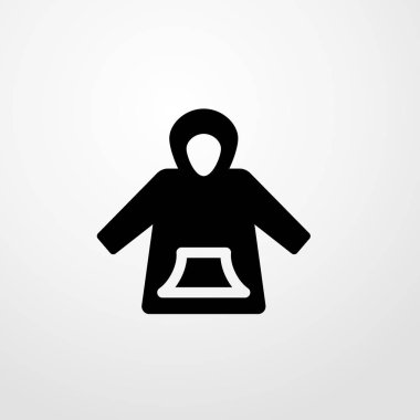 Hoddie simgesi illüstrasyon izole vektör işareti simgesi