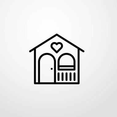 Lodge simgesi illüstrasyon izole vektör işareti simgesi