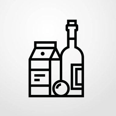 simge illüstrasyon izole vektör işareti simgesi yiyecek şişe