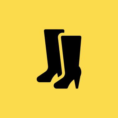 yüksek topuk çizmeler simgesi illüstrasyon izole vektör işareti simgesi
