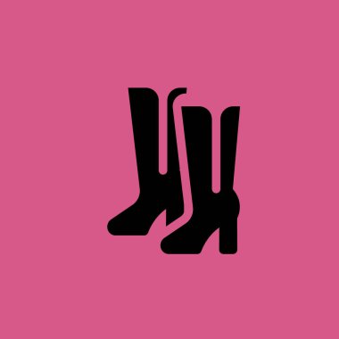 yüksek topuk çizmeler simgesi illüstrasyon izole vektör işareti simgesi