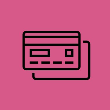 Kredi kartı simgesi illüstrasyon izole vektör işareti simgesi