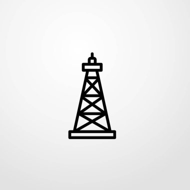 Derrick simgesi illüstrasyon izole vektör işareti simgesi