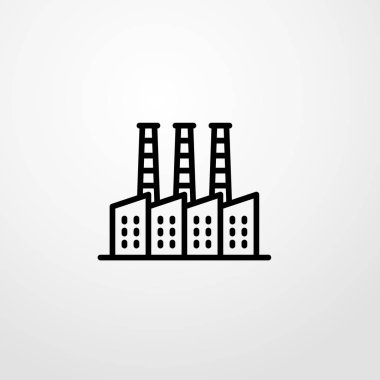 Fabrika simgesi illüstrasyon izole vektör işareti simgesi
