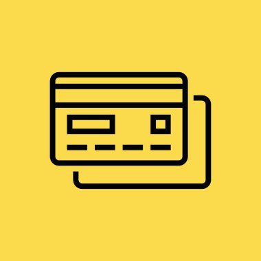 Kredi kartı simgesi illüstrasyon izole vektör işareti simgesi