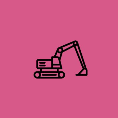 Ekskavatör simgesi illüstrasyon izole vektör işareti simgesi