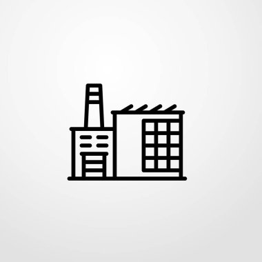 Fabrika simgesi illüstrasyon izole vektör işareti simgesi