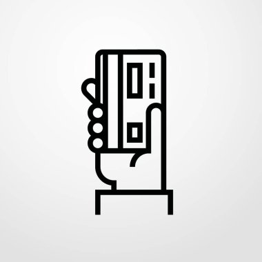 Kredi kartı simgesi illüstrasyon izole vektör işareti simgesi