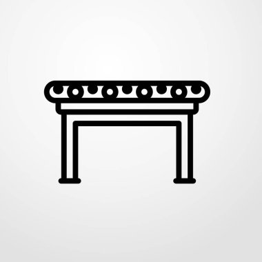 Konveyör simgesi illüstrasyon izole vektör işareti simgesi