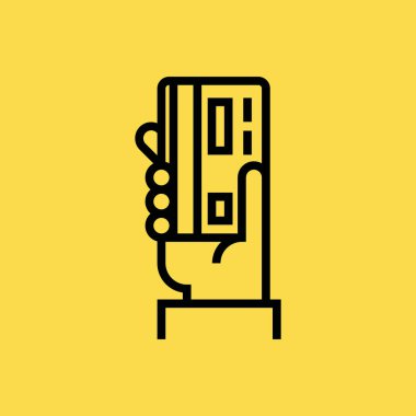 Kredi kartı simgesi illüstrasyon izole vektör işareti simgesi