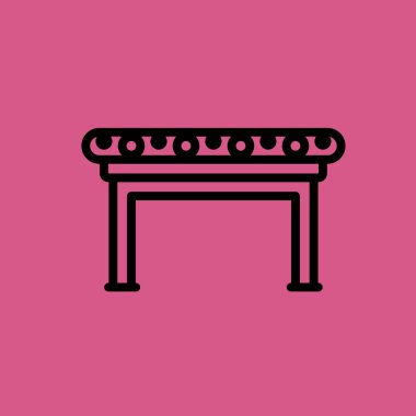 Konveyör simgesi illüstrasyon izole vektör işareti simgesi