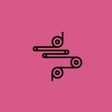 Konveyör simgesi illüstrasyon izole vektör işareti simgesi