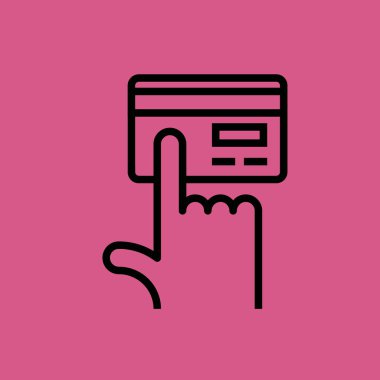 Kredi kartı simgesi illüstrasyon izole vektör işareti simgesi