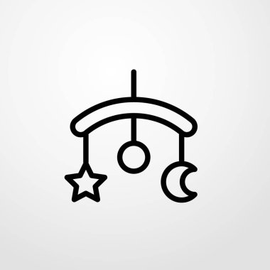 beşik oyuncak simge illüstrasyon izole vektör işareti simgesi