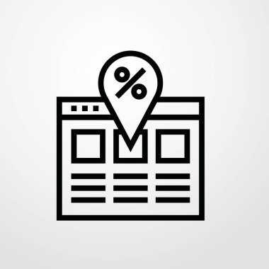 tarayıcı simgesini illüstrasyon izole vektör işareti simgesi