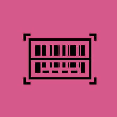 Barkod simgesi illüstrasyonu izole vektör işareti