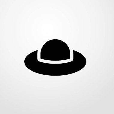 geniş şapka simgesi illüstrasyon izole vektör işareti simgesi