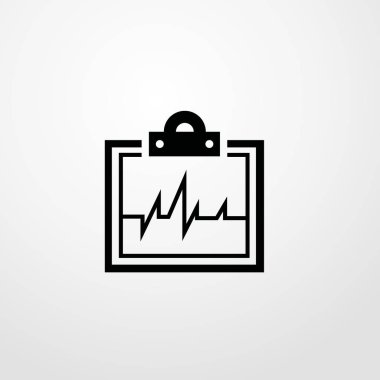 kardiyogram simgesi illüstrasyon izole vektör işareti simgesi