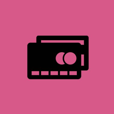 Kredi kartı simgesi illüstrasyon izole vektör işareti simgesi