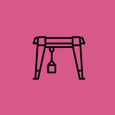 Vinç simgesi illüstrasyon izole vektör işareti simgesi